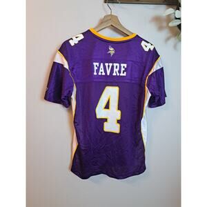Brett Favre Purple Jersey NFL Number 4 Women's Sz L